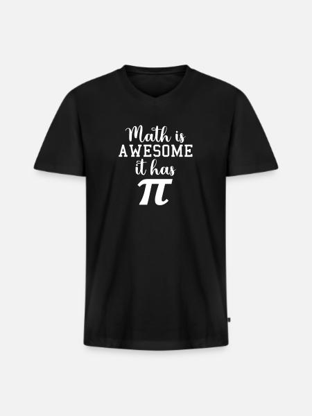 Math Mathematician Teacher Student - Men's Premium Organic T-shirt with V-neck - black