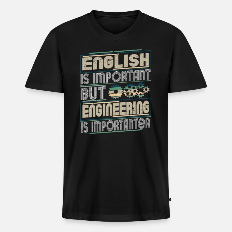 Engineering Engineering - Men's Premium Organic T-shirt with V-neck - black