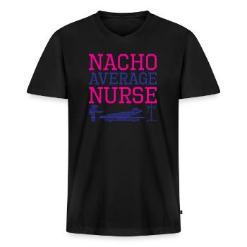 Nurse Hospital Emergency - Men's Premium Organic T-shirt with V-neck - black - Front - Nico (187cm)