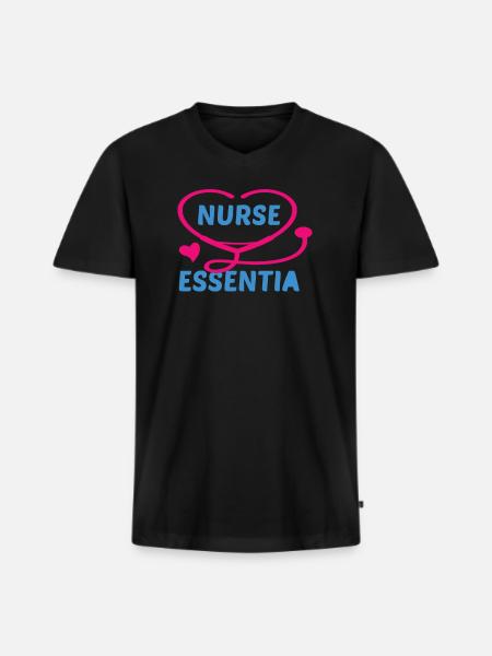 KRANKENSCHWESTER Pflegerin - Männer Premium Bio T-Shirt mit V-Ausschnitt - Schwarz