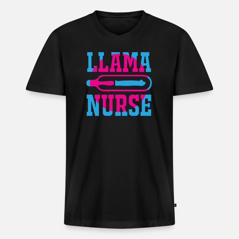 KRANKENSCHWESTER Pflegerin - Männer Premium Bio T-Shirt mit V-Ausschnitt - Schwarz