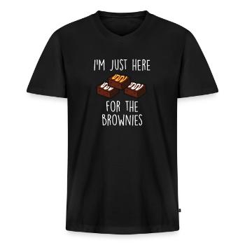 Brownies Bake Schokolade Brownie Baker - Männer Premium Bio T-Shirt mit V-Ausschnitt - Schwarz - Vorne - Nico (187cm)