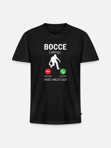 Bocce Player Funny Bocce - Men's Premium Organic T-shirt with V-neck - black
