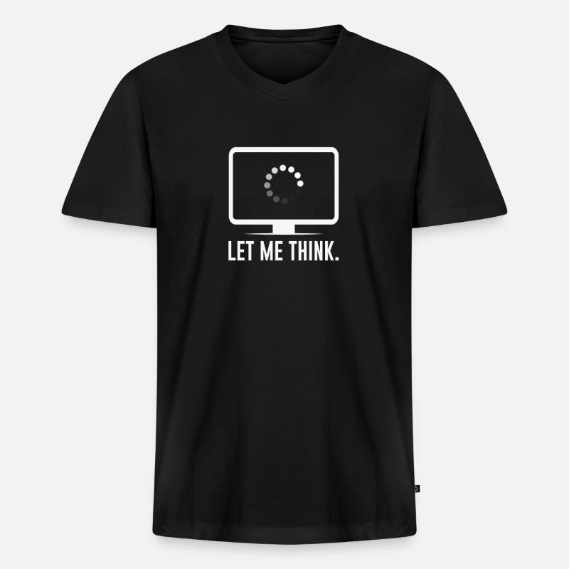Informatik Admin Programmierer IT-Programmierer - Männer Premium Bio T-Shirt mit V-Ausschnitt - Schwarz