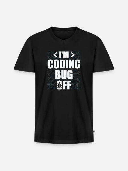 Informatik Admin Programmierer IT-Programmierer - Männer Premium Bio T-Shirt mit V-Ausschnitt - Schwarz