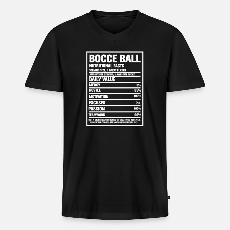 Bocce Ball Bocce Player - Men's Premium Organic T-shirt with V-neck - black