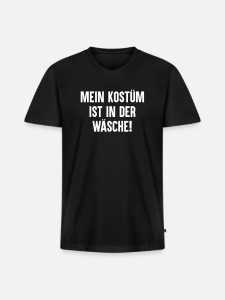 Kostüm Karneval Fasching - Männer Premium Bio T-Shirt mit V-Ausschnitt - Schwarz