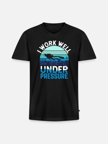 Tauchen Tauchen Lustiger Taucher - Männer Premium Bio T-Shirt mit V-Ausschnitt - Schwarz