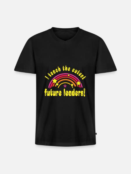Kindergarten - Men's Premium Organic T-shirt with V-neck - black