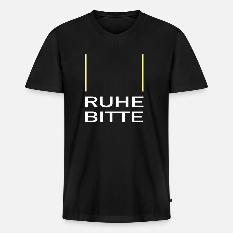 Synchron sprechen Synchronsprecher Synchronarbeit - Männer Premium Bio T-Shirt mit V-Ausschnitt - Schwarz