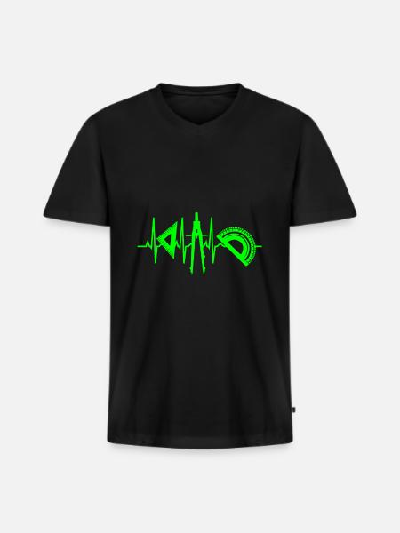 Architecture - T-shirt encolure en V Premium bio Homme - noir