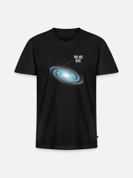 Astronomy solar system - Men's Premium Organic T-shirt with V-neck - black