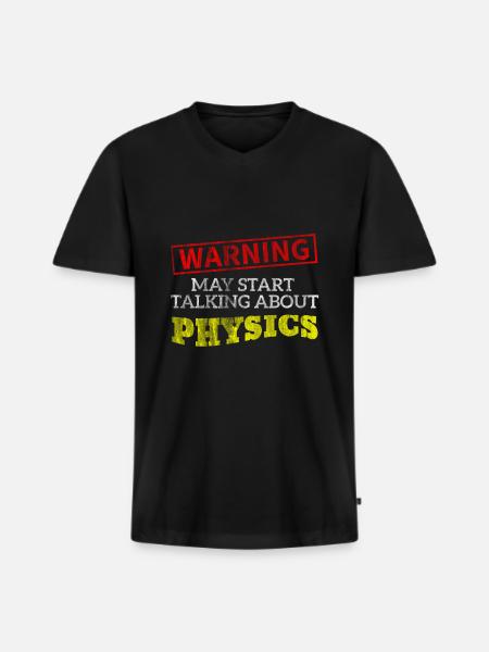 Physics gift - Men's Premium Organic T-shirt with V-neck - black