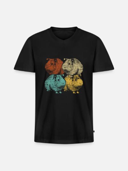 Guinea pig petting zoo - Men's Premium Organic T-shirt with V-neck - black