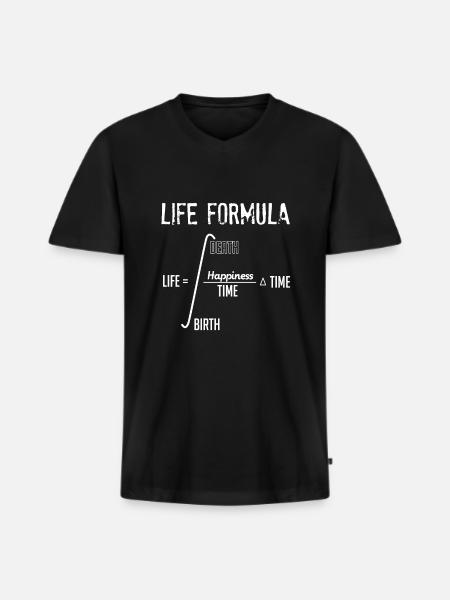 Physics life - Men's Premium Organic T-shirt with V-neck - black