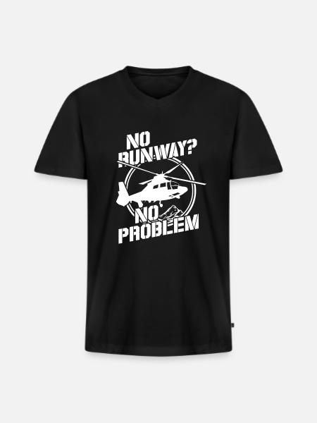 pilot - Men's Premium Organic T-shirt with V-neck - black