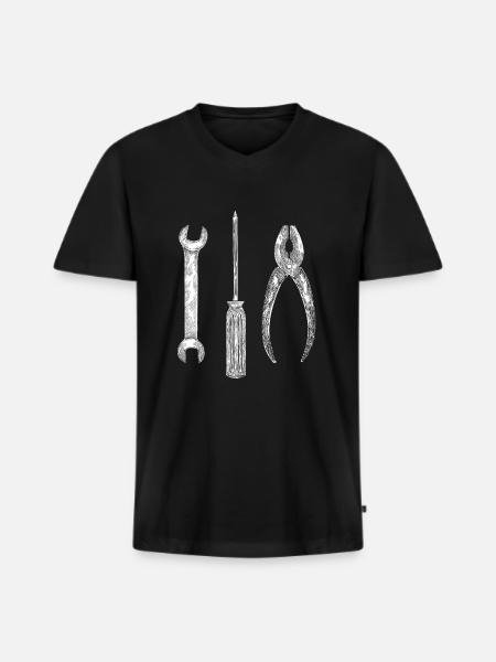 Craftsman tool - Men's Premium Organic T-shirt with V-neck - black