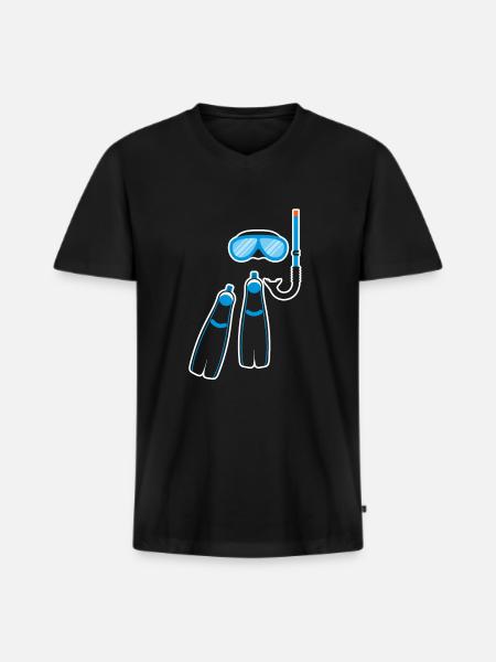 Snorkeling Equipment - Men's Premium Organic T-shirt with V-neck - black