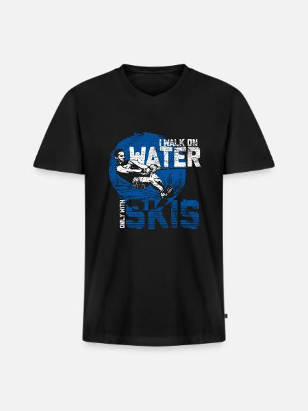 Water-skiing - Men's Premium Organic T-shirt with V-neck - black