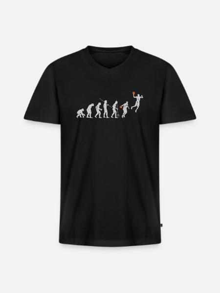 Evolution basketball - Men's Premium Organic T-shirt with V-neck - black