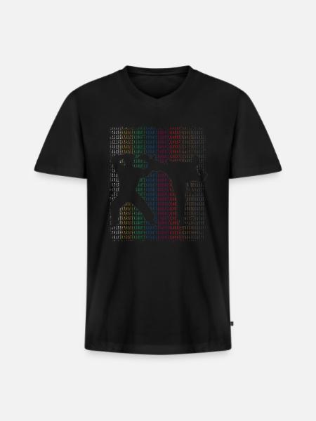Karate fitness - Men's Premium Organic T-shirt with V-neck - black