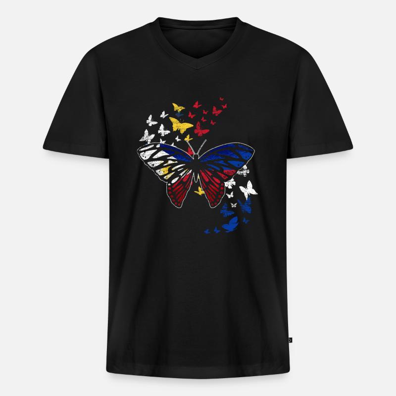 Philippinen Paradies - Männer Premium Bio T-Shirt mit V-Ausschnitt - Schwarz
