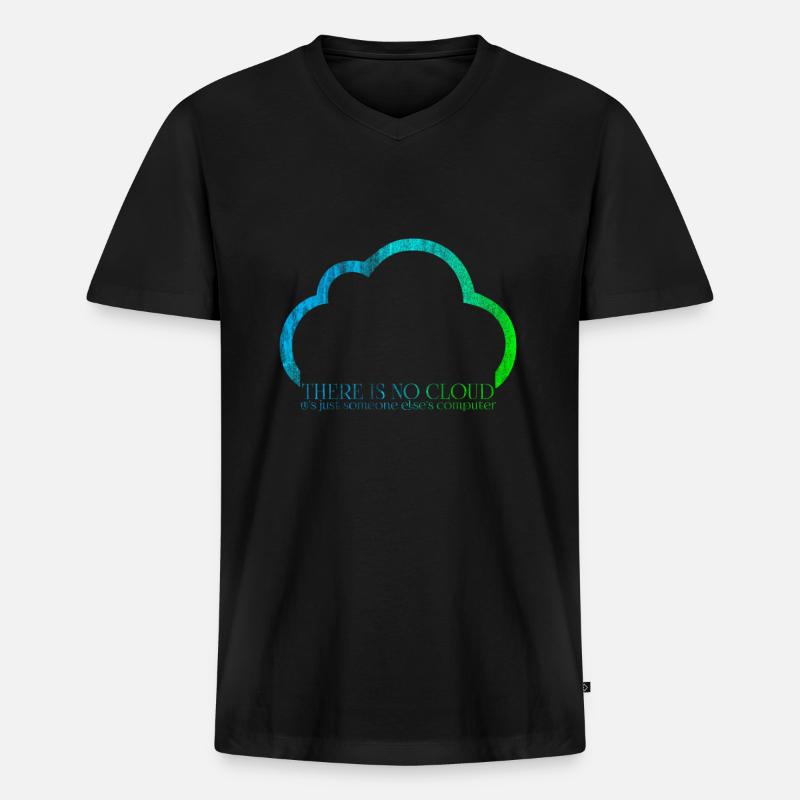 Informatiker - Männer Premium Bio T-Shirt mit V-Ausschnitt - Schwarz
