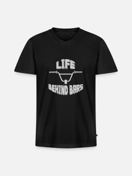 BMX - Männer Premium Bio T-Shirt mit V-Ausschnitt - Schwarz