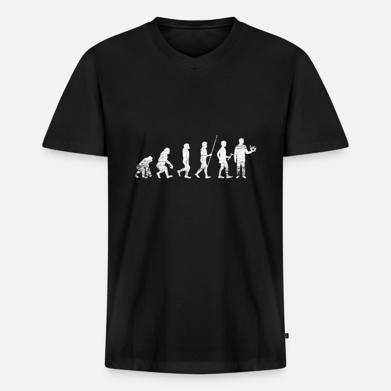 Evolution Pharmacist - Men's Premium Organic T-shirt with V-neck - black