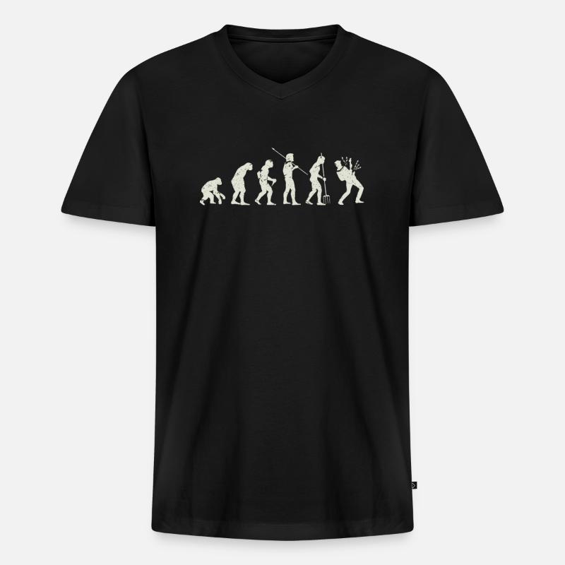 Guitar Evolution - Men's Premium Organic T-shirt with V-neck - black