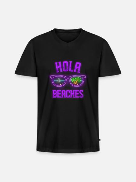 Urlaub Urlauber - Männer Premium Bio T-Shirt mit V-Ausschnitt - Schwarz