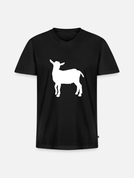 goat - Men's Premium Organic T-shirt with V-neck - black