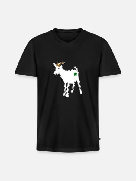 Goat luck - Men's Premium Organic T-shirt with V-neck - black