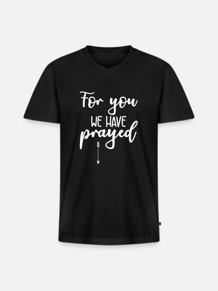 pregnancy - Men's Premium Organic T-shirt with V-neck - black