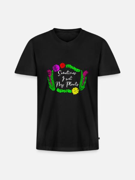 Gardeners plants water - Men's Premium Organic T-shirt with V-neck - black