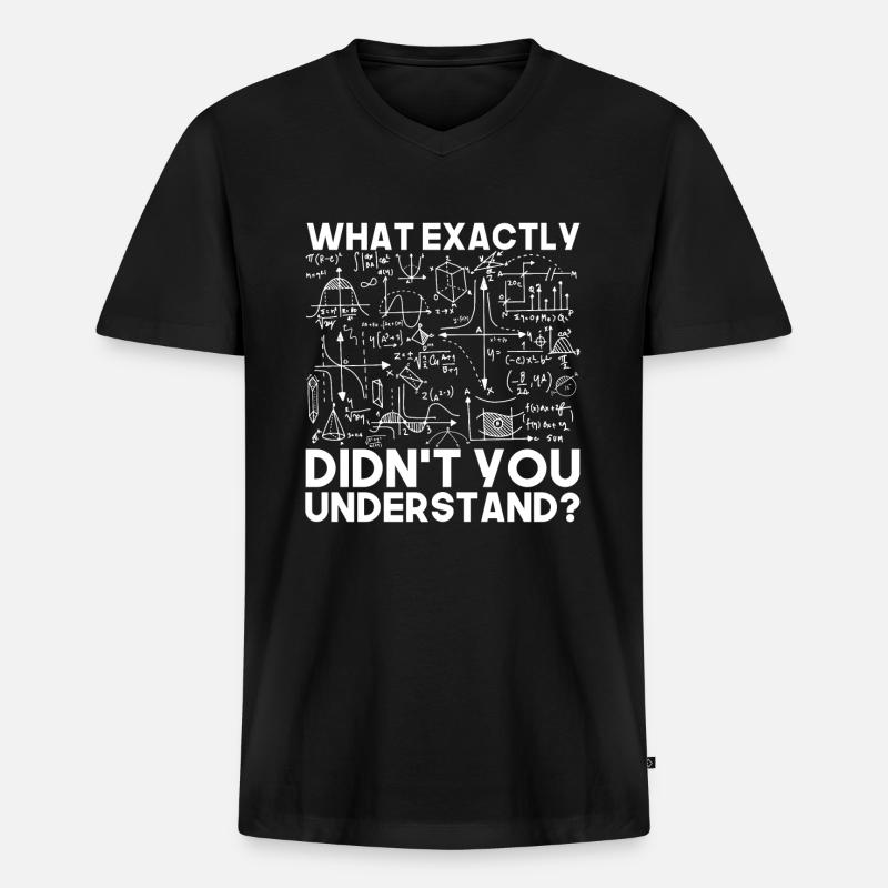 Physik Mathematik - Männer Premium Bio T-Shirt mit V-Ausschnitt - Schwarz