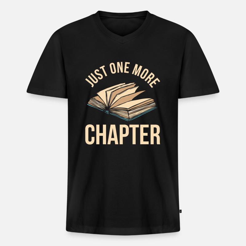 Buch Kapitel - Männer Premium Bio T-Shirt mit V-Ausschnitt - Schwarz