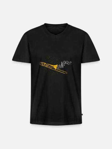 Trombone Orchestra - Men's Premium Organic T-shirt with V-neck - black