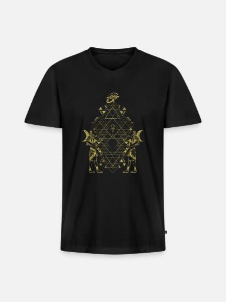 Egypt Egyptians - Men's Premium Organic T-shirt with V-neck - black