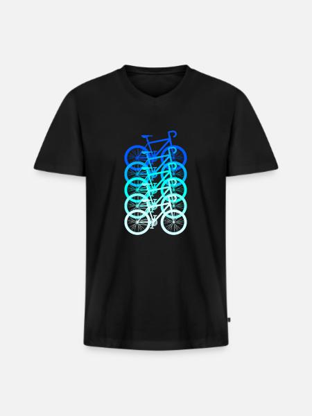 Bike gift - Men's Premium Organic T-shirt with V-neck - black