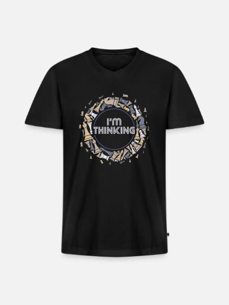 Chess sport chess game - Men's Premium Organic T-shirt with V-neck - black
