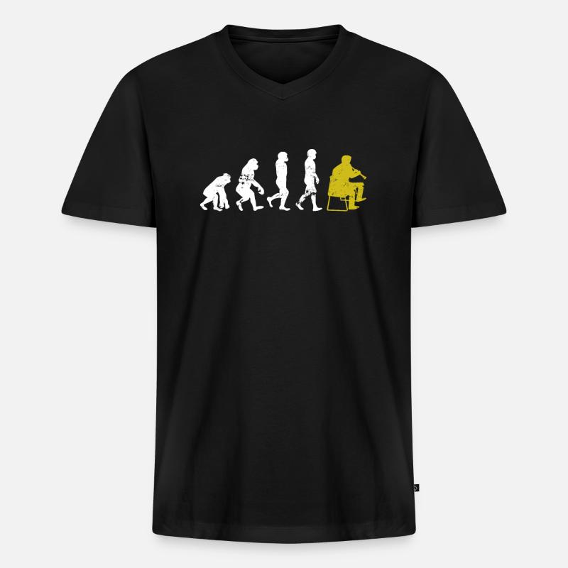 Klarinette Evolution Cadeau - T-shirt encolure en V Premium bio Homme - noir