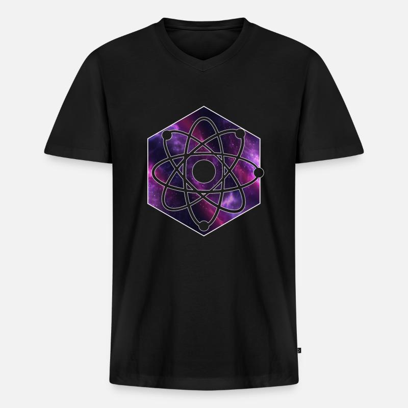 Physik - Männer Premium Bio T-Shirt mit V-Ausschnitt - Schwarz