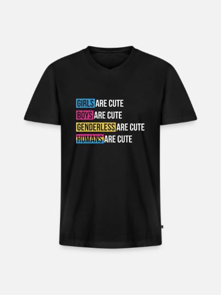 Pansexual Pride Month - Men's Premium Organic T-shirt with V-neck - black