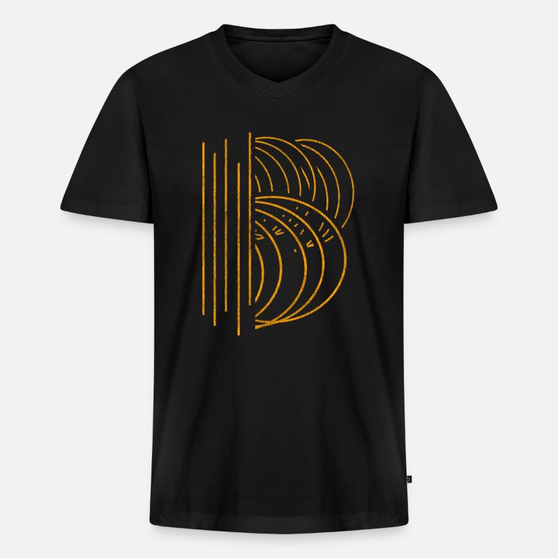 Physik - Männer Premium Bio T-Shirt mit V-Ausschnitt - Schwarz