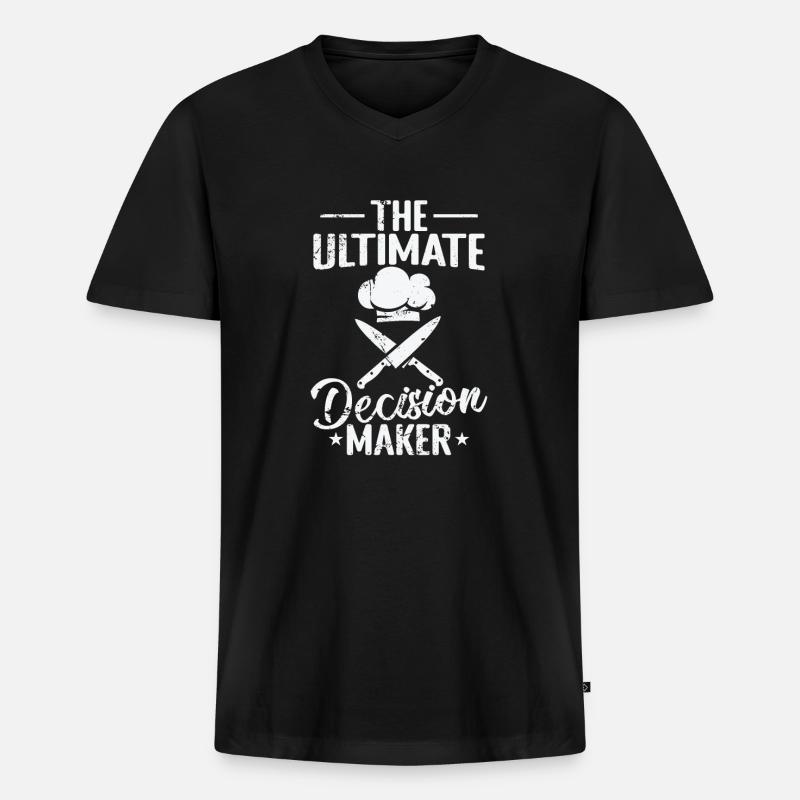 The Ultimate Decision Maker - Männer Premium Bio T-Shirt mit V-Ausschnitt - Schwarz