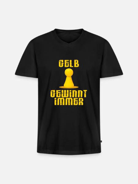 GESELLSCHAFTSSPIELE SPIELEABEND GESCHENK - Männer Premium Bio T-Shirt mit V-Ausschnitt - Schwarz
