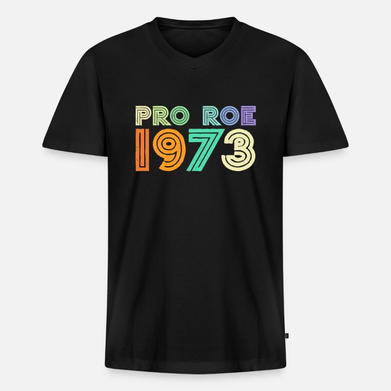 Pro Roe 1973 - Männer Premium Bio T-Shirt mit V-Ausschnitt - Schwarz
