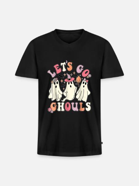 Let's Go Ghouls - Men's Premium Organic T-shirt with V-neck - black