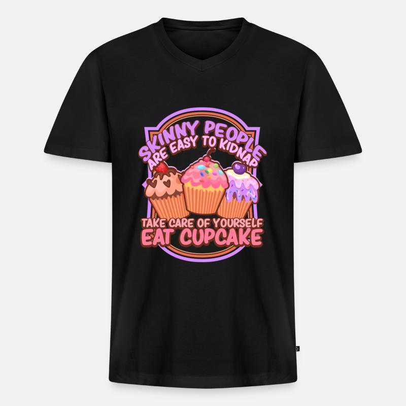 Cupcakes Baking Cupcake Bakery Owner - Männer Premium Bio T-Shirt mit V-Ausschnitt - Schwarz